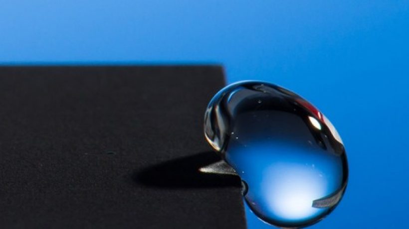 A Self-Cleaning Super-Hydrophobic Metal Bounced a Single Drop of Water