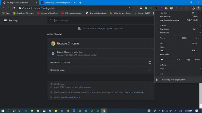 How to turn off dark mode on chrome