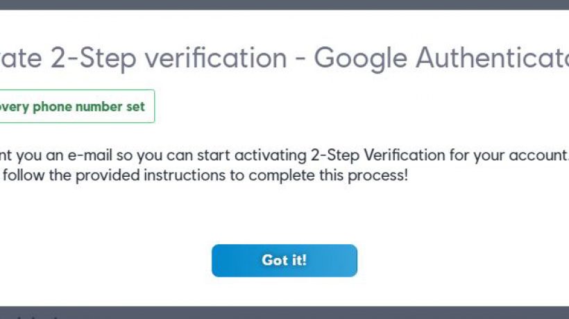 How to activate 2FA (Two-factor authentication)