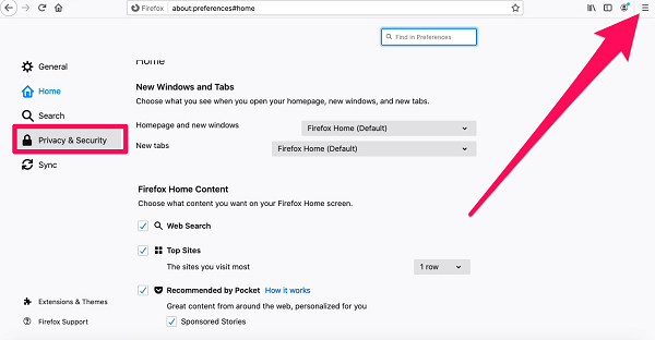 How to enable pop ups on firefox