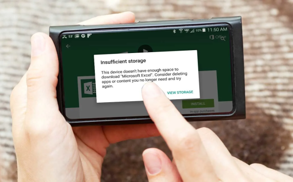 How to fix insufficient storage available error on android phones