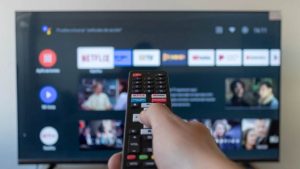 Step-by-step illustration of clearing app cache on Google TV remote