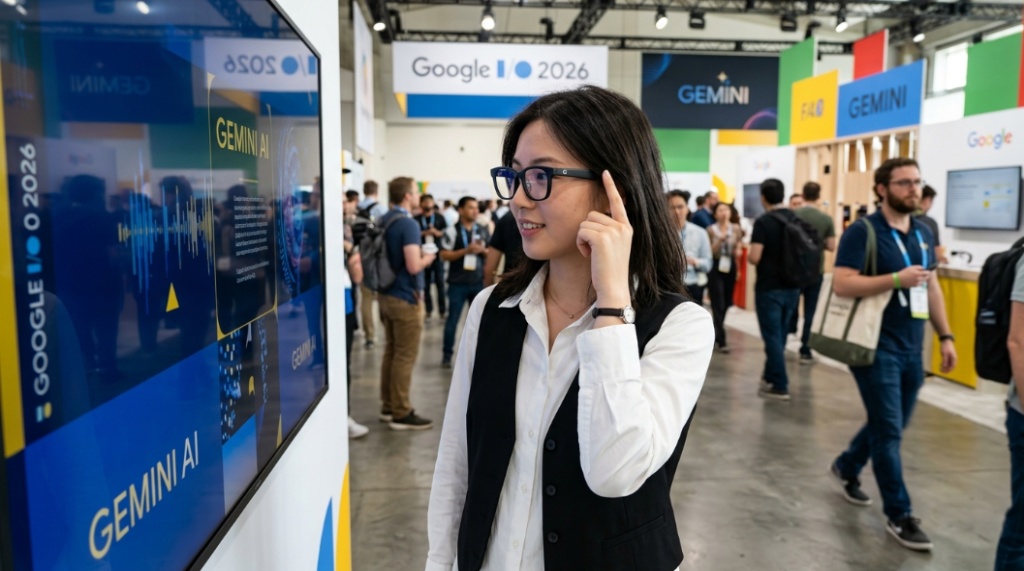 Official design look of Google's AI glasses developed with Samsung, showcasing a timeless classic Warby Parker frame next to a bold, oversized Gentle Monster smart frame