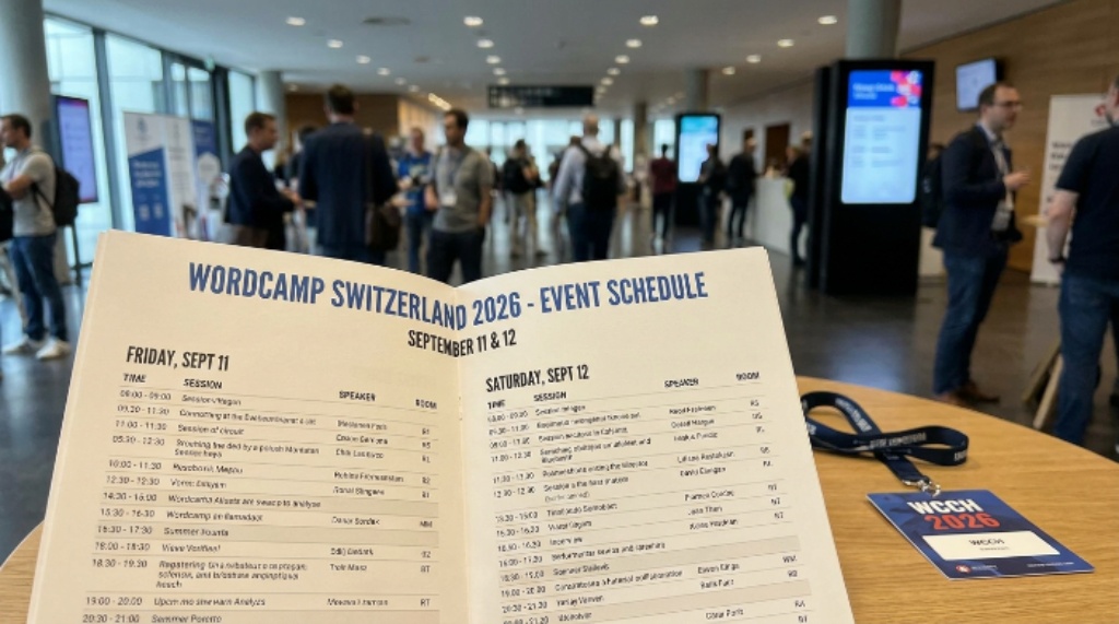WordCamp Switzerland 2026 event schedule September 11 and 12